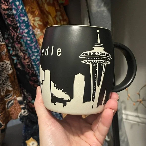 Black and White Space Needle Mug - Picture 2 of 4